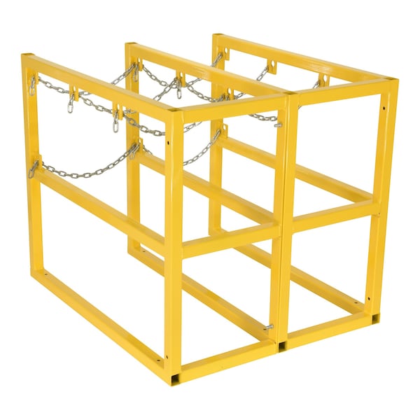 Vestil Yellow Cylinder Barricade Extension Rack 3 Cylinder Capacity - CYL-FMSR-3-EXT