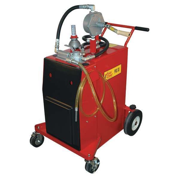 Johndow Industries Fuel Caddy, Steel, 30 gal, Red, Gasoline, Kerosene - FC-P30-UL
