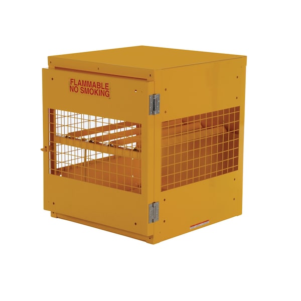Vestil Yellow Cylinder Cabinet Horizontal 4 Cylinder Capacity - CYL-H-4