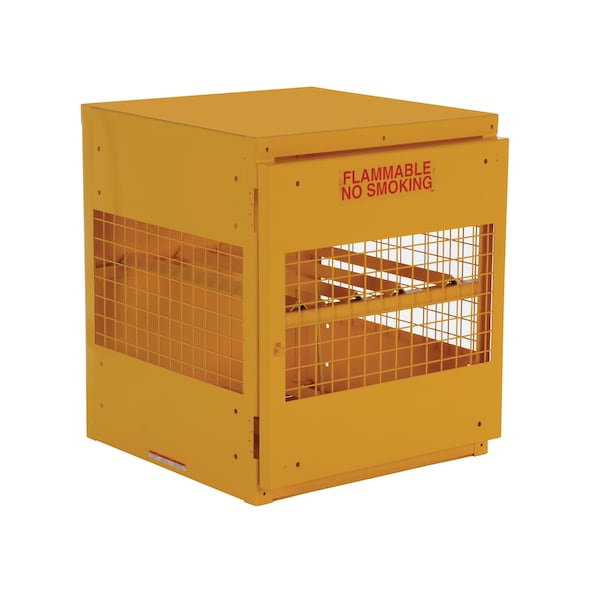 Vestil Yellow Cylinder Cabinet Horizontal 4 Cylinder Capacity - CYL-H-4