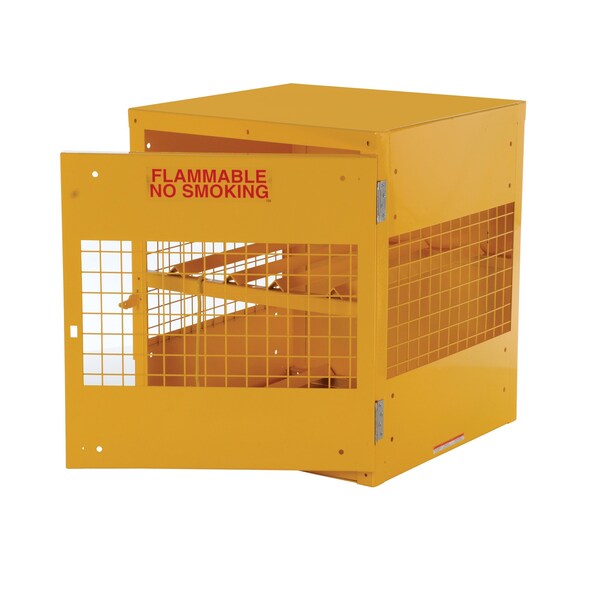 Vestil Yellow Cylinder Cabinet Horizontal 4 Cylinder Capacity - CYL-H-4