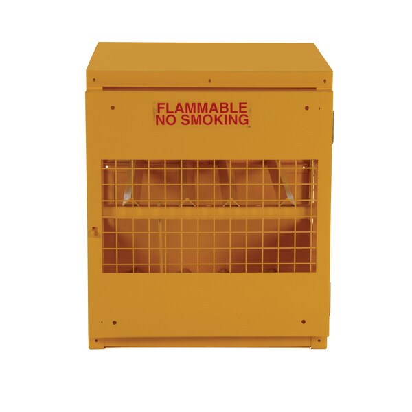 Vestil Yellow Cylinder Cabinet Horizontal 4 Cylinder Capacity - CYL-H-4