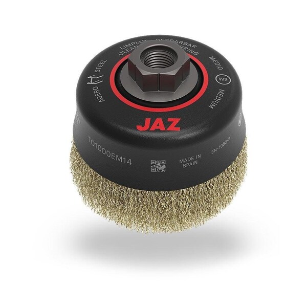 Jaz Crimped Wire Cup Brush, 6" Crimped Wire Cup Brush, Wire.020" - 66052