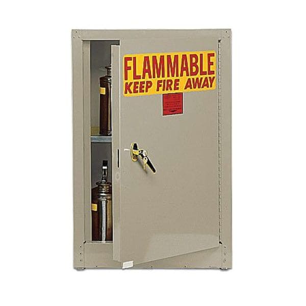 Eagle Mfg Flammables Safety Cabinet, 4 gal, 1 Shelves, Steel, 17 in W x 22 in H x 17 in D, Beige - 1903XBEI