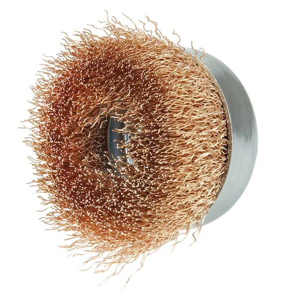 Weiler 4" Crimped Wire Cup Brush .020" Bronze Fill 5/8"-11 UNC Nut - 14616