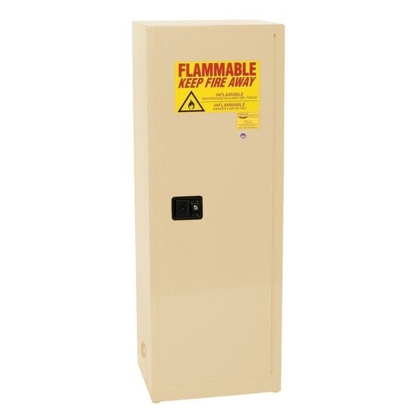 Eagle Mfg 24 gal, 3 Shelves, 18-Gauge Steel, 23.25 in W x 65 in H x Beige - 1923XBEI