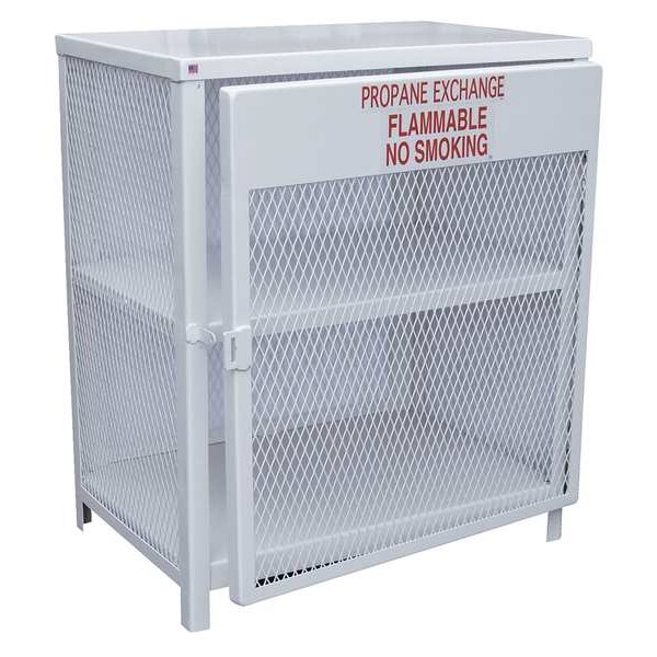 Vestil Gas Cylinder Cabinet, 40in.W, Capacity 12 - CYL-EX-12-E