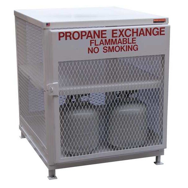 Vestil Gas Cylinder Cabinet, 40in.W, Capacity 12 - CYL-EX-12-E
