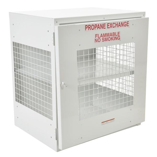 Vestil Gas Cylinder Cabinet, 40in.W, Capacity 12 - CYL-EX-12-E