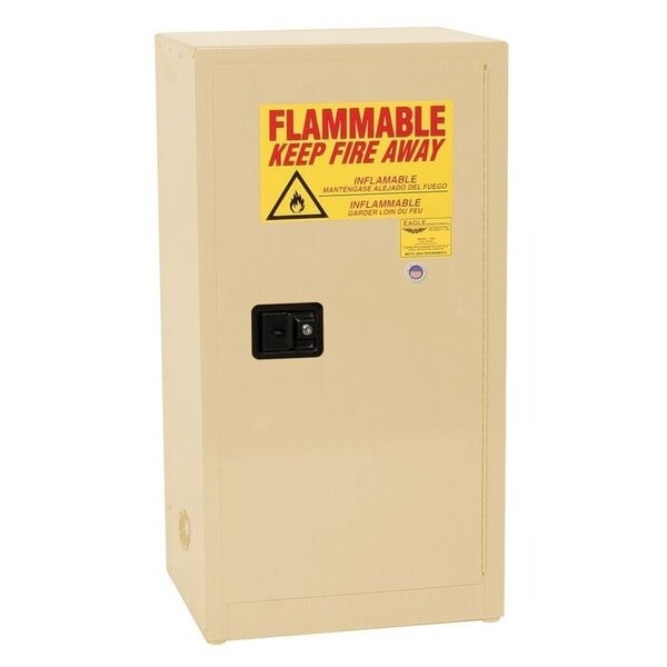 Eagle Mfg 16 gal, 1 Shelves, 18-Gauge Steel, 23.25 in W x 44 in H x Beige - 1906XBEI