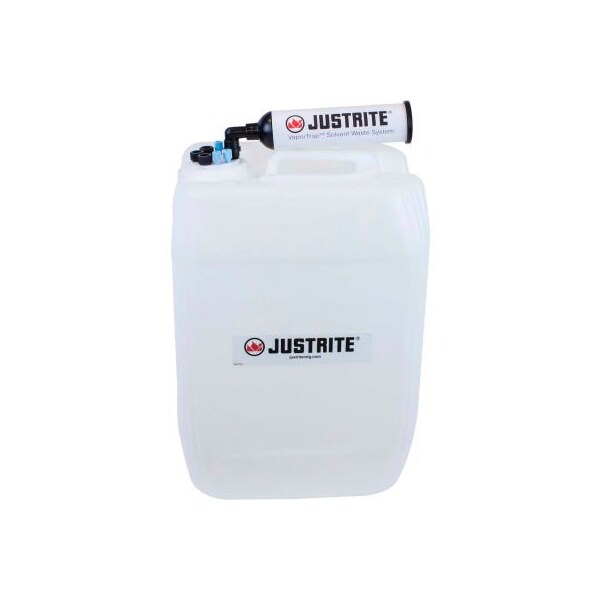 Justrite Justrite 12843 VaporTrap UN/DOT Carboy With Filter Kit, HDPE, 20-Liter, 7 Ports - 12843