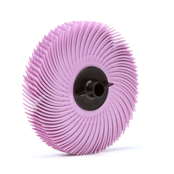 Scotch-Brite Radial Bristle Disc, 3 in x 3/8 in Pumice, 40/Carton, 80PK - RB-ZB