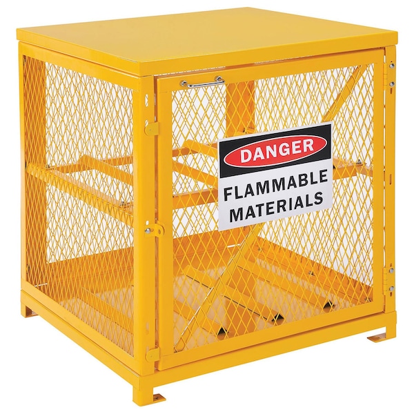 Global Industrial Storage Cabinet Single Door Horizontal, 4 Cylinder Capacity - 270252