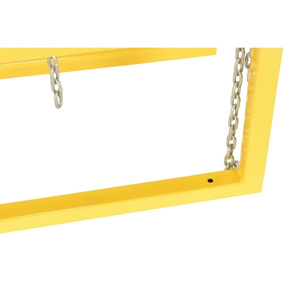Vestil Yellow Powder Coat Steel Cylinder Barricade Rack 3 Cylinder Capacity - CYL-FMSR-3