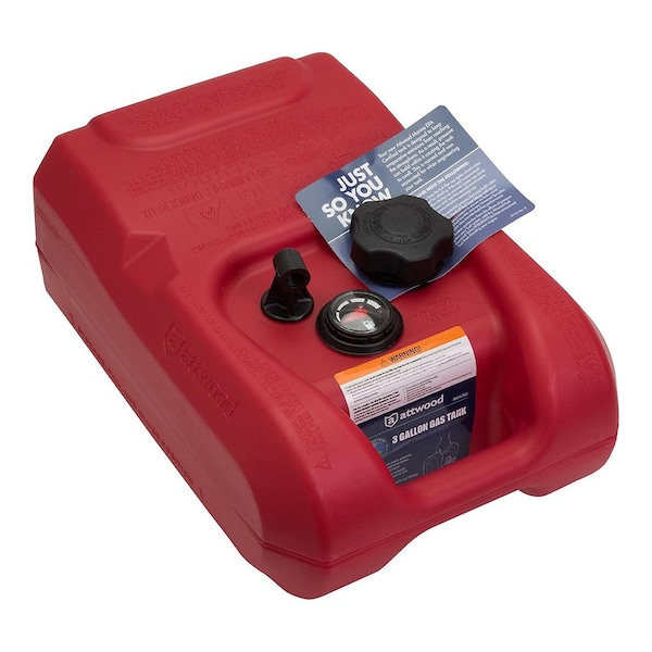 Attwood Attwood Portable Fuel Tank - 3 Gallon w/Gauge - 8803LPG2