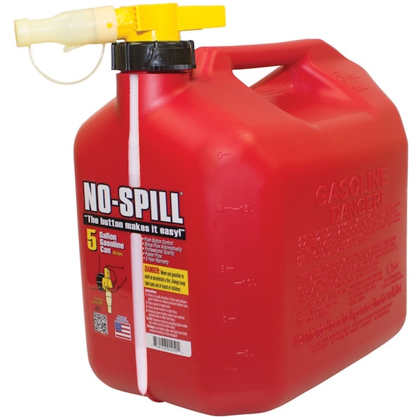 No-Spill NO-SPILL Red 5 Gallon No Spill Fast Flow Portable Fuel Can - Professional Quality - 765-104