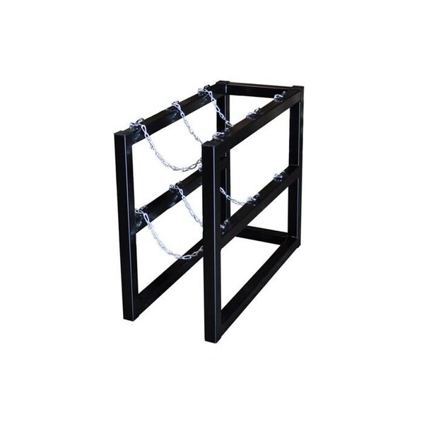 Justrite Cylinder Tube Rack, 1 Wide x 3 Deep, 16"W x 38"D x 30"H, 3 Cylinder Cap. - 35090