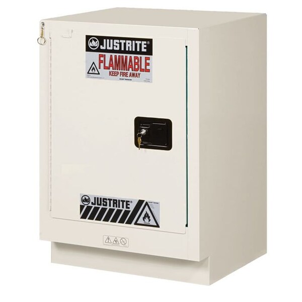 Justrite 15 gal, 1 Shelves, 18-Gauge Steel, 24 in W x 35.75 in H x 21.625 in D, Light Neutral - 8825372