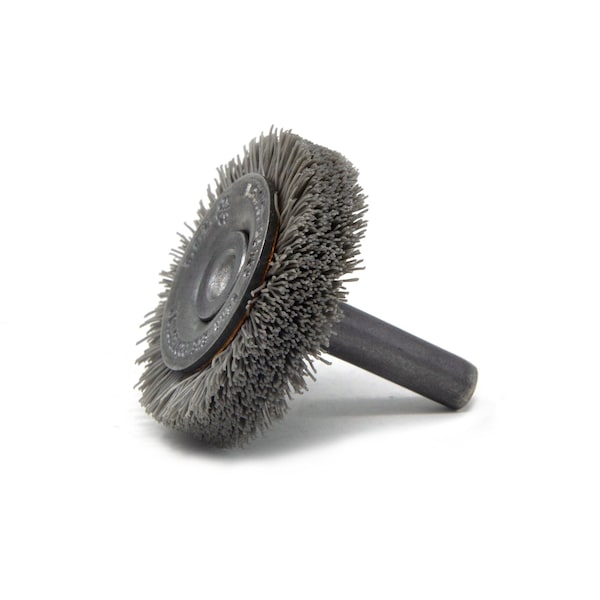 Brush Research Manufacturing BMC12AY500SC 1.25" Mandrel Mounted Wheel, 500 Grit Silicon Carbide, .250" Shank Dia., .125" Trim - BMC12AY500SC