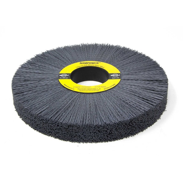 Nampower Brush CW81500SC NAMPOWER Abrasive Wheel Brush, 8" Diameter, 500SC, 2" Arbor Hole, 2.5" Trim Length - CW81500SC