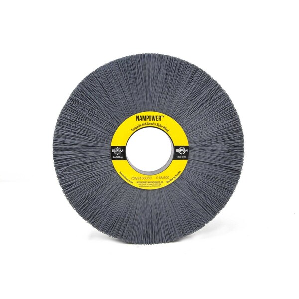 Nampower Brush CW81500SC NAMPOWER Abrasive Wheel Brush, 8" Diameter, 500SC, 2" Arbor Hole, 2.5" Trim Length - CW81500SC