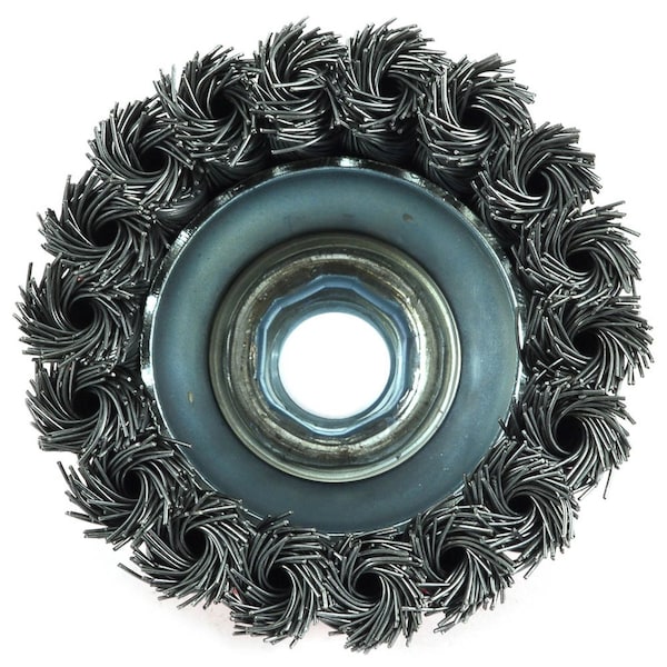 Forney Cup Brush, Knotted, 2-3/4 in x .020 in x 5/8 in-11 Arbor - 72757