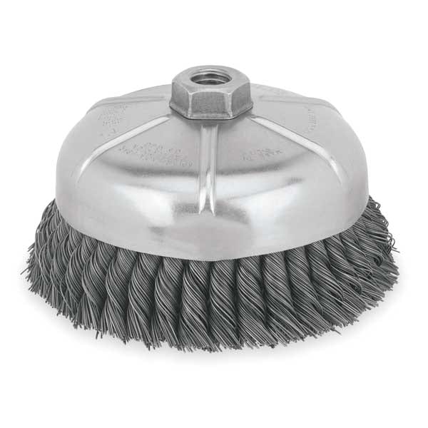 Dewalt 6" x 5/8"-11 HP .020 Carbon Knot Wire Cup Brush - DW4917