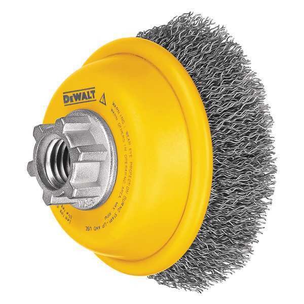 Dewalt 4" x 5/8"-11 HP .014 Carbon Crimp Wire Cup Brush - DW49101