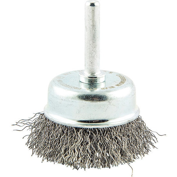 Zoro Select Cup Brush, Wire 0.012" dia., Carbon Steel - 66254443307