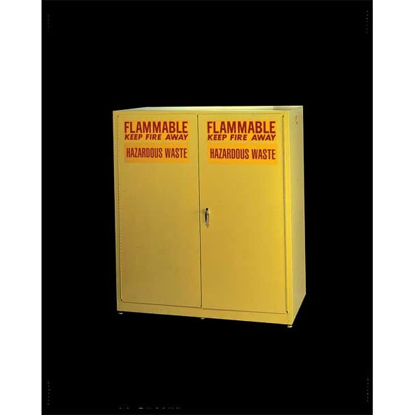 Eagle Mfg Flammables Safety Cabinet, 55 gal, 1 Shelves, Steel, 34 in W x 65 in H x 34 in D, Yellow - 1926X