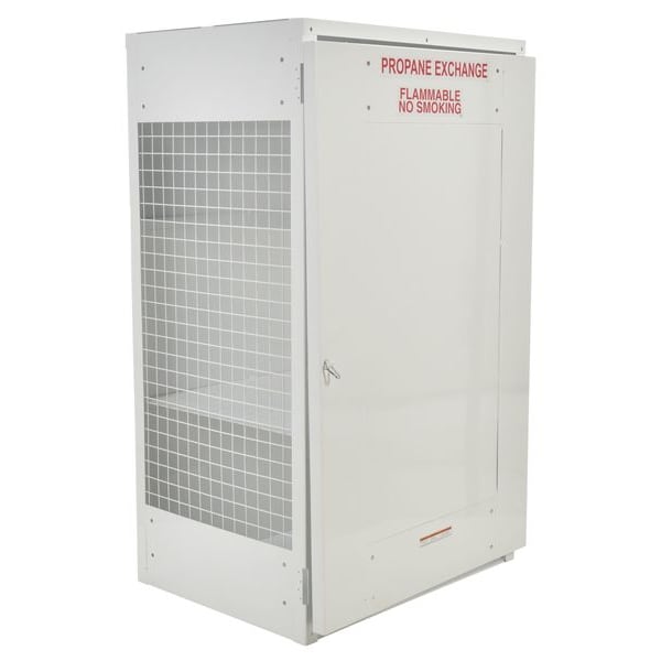 Vestil Gas Cylinder Cabinet, 40 in.W, Capacity 18 - CYL-EX-18-S