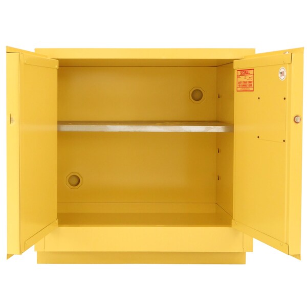 Securall 24 Gallon Laboratory Storage Cabinet, Self-Latch Standard 2-Door, White - L124