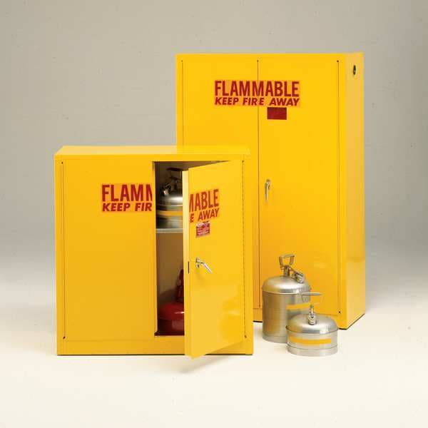 Eagle Mfg Flammables Safety Cabinet, 30 gal, 1 Shelves, Steel, 43 in W x 44 in H x 18 in D, Red - 1932XRED