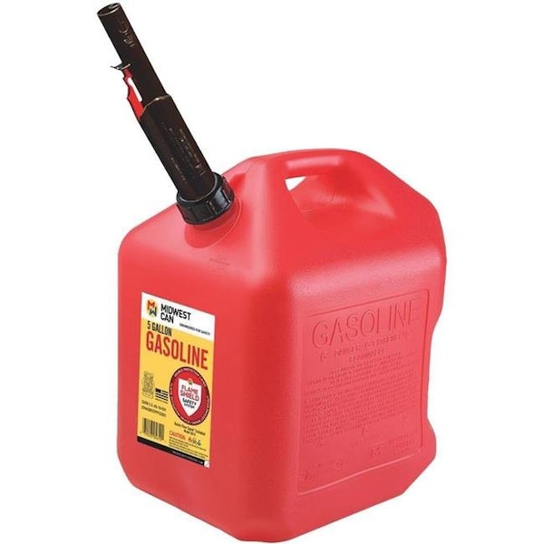 Midwest Can Midwest Can 248474 5 gal Red High Density Polyethylene Gas Can - 248474