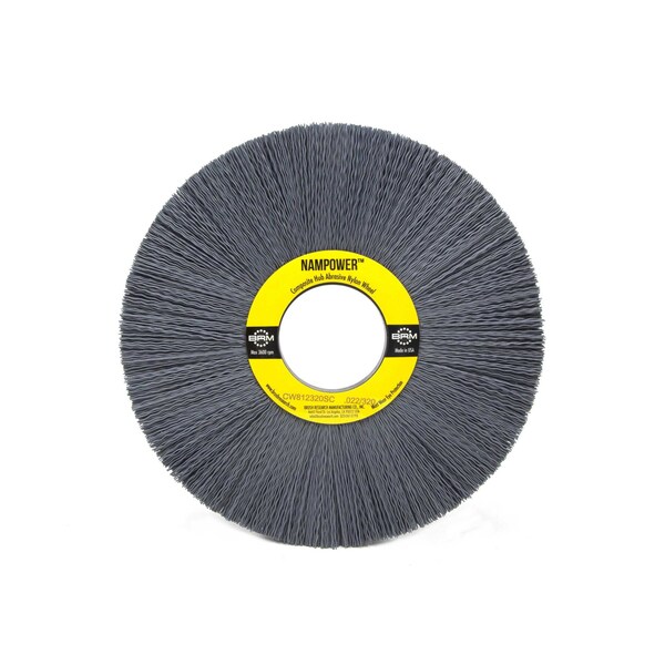 Nampower Brush CW812320SC NAMPOWER Abrasive Wheel Brush, 8" Diameter, 320SC, 2" Arbor Hole, 2.5" Trim Length - CW812320SC