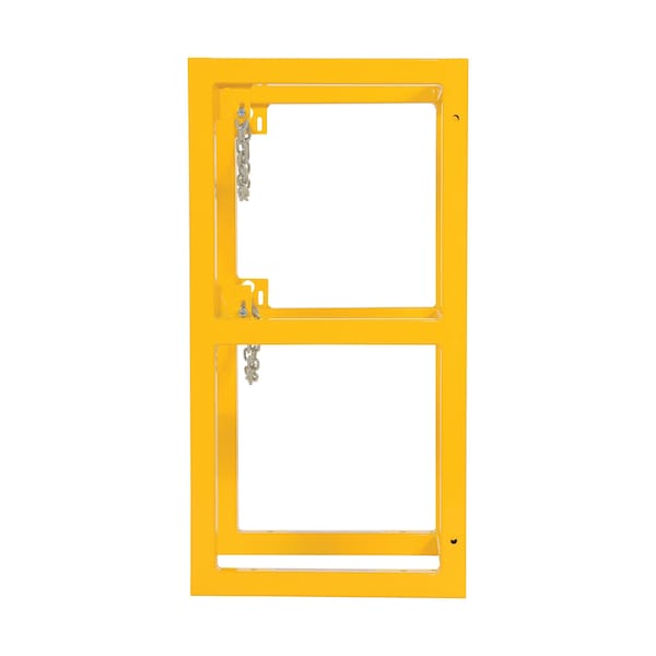 Vestil Yellow Powder Coated Steel Cylinder Barricade Rack Single Cylinder - CYL-FMSR-1