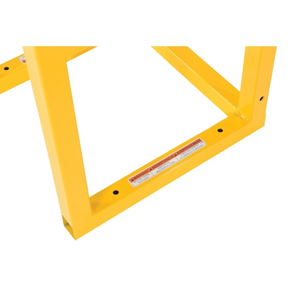 Vestil Yellow Powder Coated Steel Cylinder Barricade Rack Single Cylinder - CYL-FMSR-1