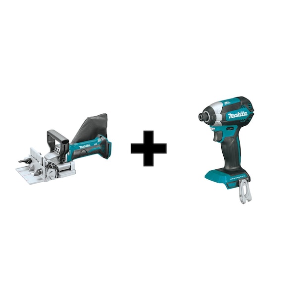 Makita Plate Biscuit Joiner, w/Impact Driver - XJP03Z + XDT13Z