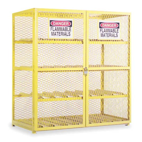 Durham Mfg Gas Cylinder Cabinet, 60x30, Capacity 16 - EGCC16-50