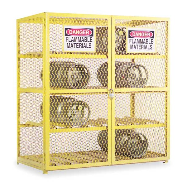Durham Mfg Gas Cylinder Cabinet, 60x30, Capacity 16 - EGCC16-50