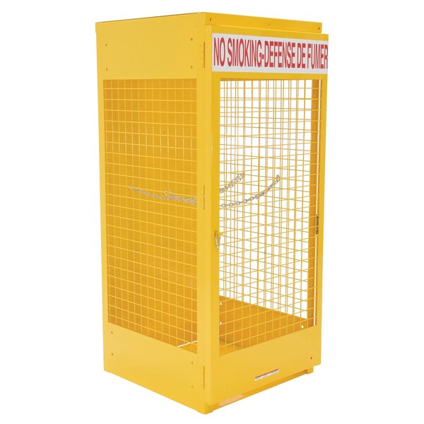 Vestil Yellow Cylinder Storage Cabinet 8 Cylinder Capacity - CYL-G-8-CA