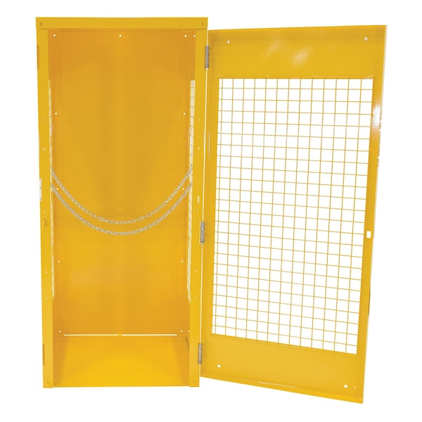 Vestil Yellow Cylinder Storage Cabinet 8 Cylinder Capacity - CYL-G-8-CA