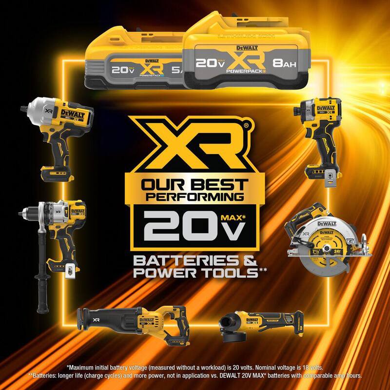 Juego de taladro de impacto inalámbrico DEWALT 20V MAX de 1/4 de pulgada con batería de 8 Ah y cargador - DCF860WW1