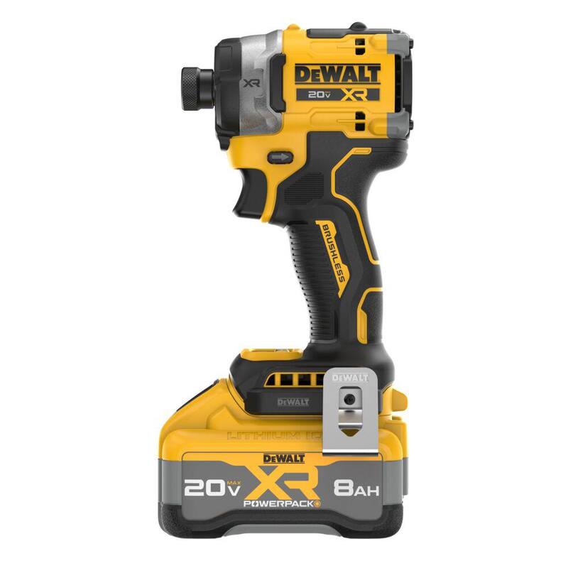 Juego de taladro de impacto inalámbrico DEWALT 20V MAX de 1/4 de pulgada con batería de 8 Ah y cargador - DCF860WW1