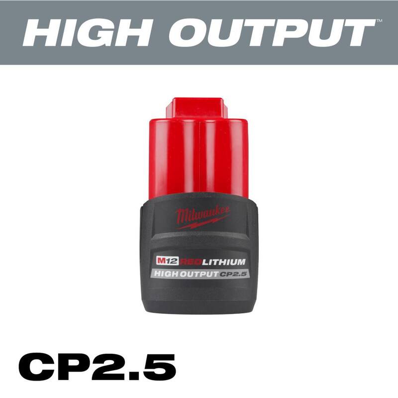 Milwaukee M12 FUEL SURGE 12V Lithium-Ion Brushless Cordless 1/4 in. Hex Impact Driver Kit con paquete de batería CP High Output 2.5 Ah - 2551-22-48-11-2425