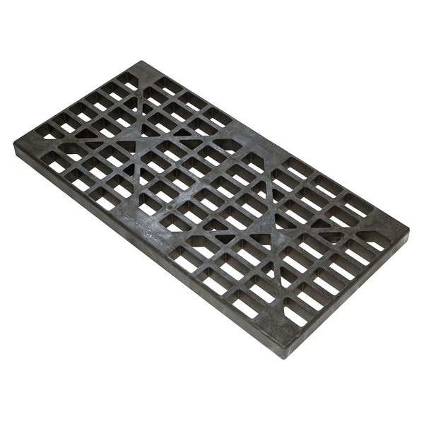 Justrite Replacement Grate, 48" L, 24" W, Recycled Polyethylene, 24 in W x 2-1/2 in H x Black - 28259