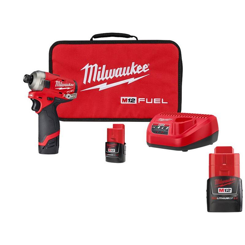 Milwaukee M12 FUEL SURGE 12V Impact Driver Compact Kit con batería de 2.0 Ah - 2551-22-48-11-2420