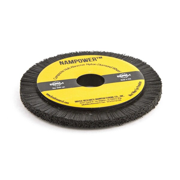 Nampower Brush DW100X5X600 NAMPOWER Diamond Wheel Brush, 100mm Diameter, 600 Grit, 20mm Arbor Hole, 12.5mm Trim - DW100X5X600