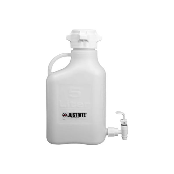 Justrite Justrite 12938 Carboy With Spigot, PP, 5-Liter - 12938