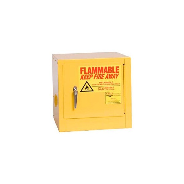 Justrite 2 gal, 1 Shelves, 18-Gauge Steel, 17 in W x 18 in H x Yellow - 1900X